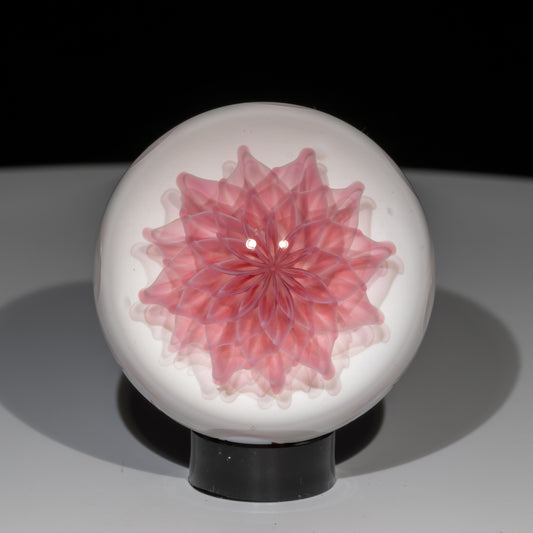 Lavender/Gold Ruby Ghost Reticello Flower Marble