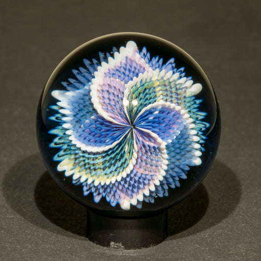 Reticello Flower Pinwheel Marble
