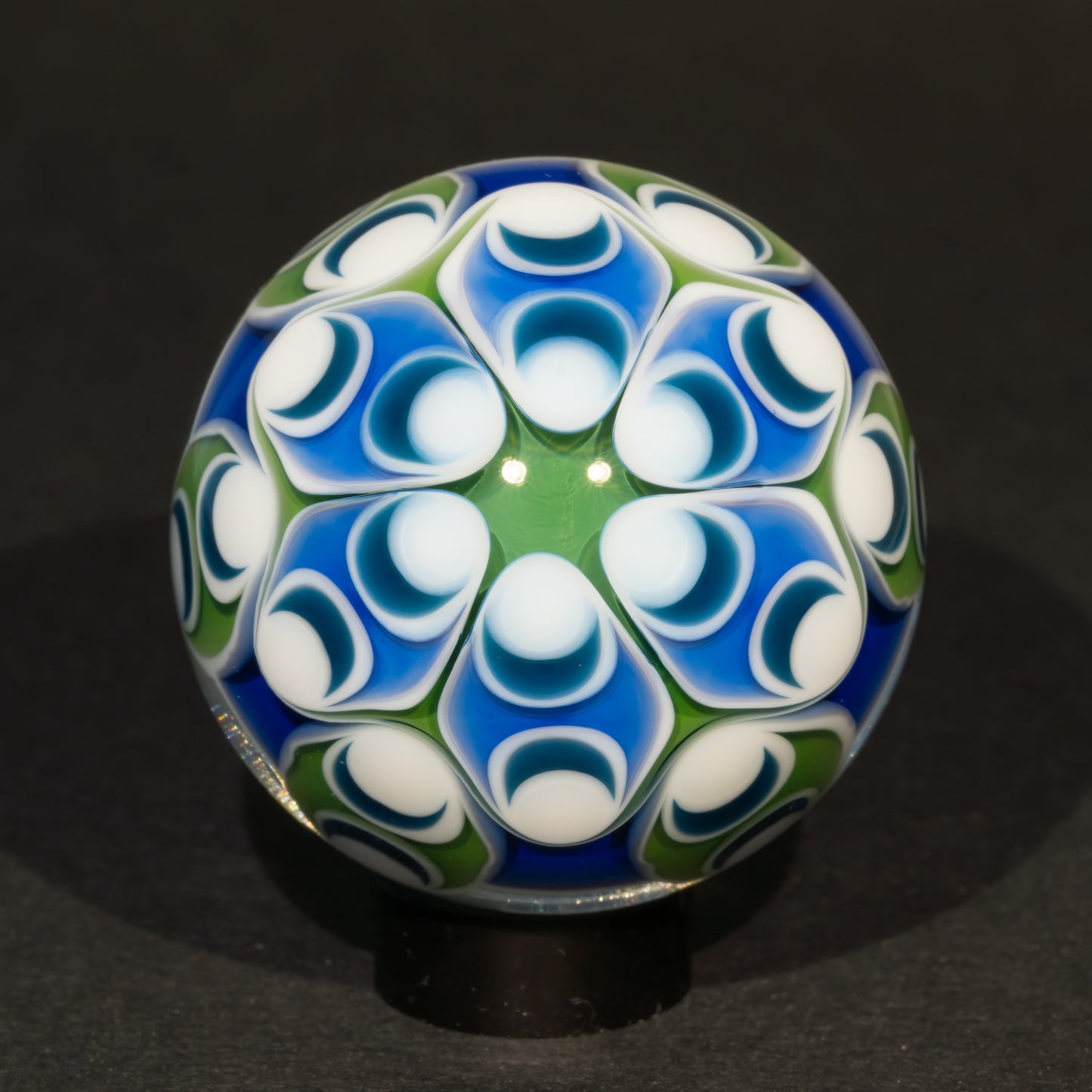 Reticello Flower Dot Implosion Dotstack Marble
