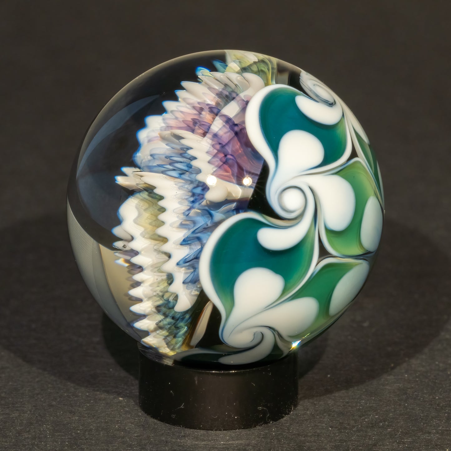 Reticello Flower Pinwheel Marble